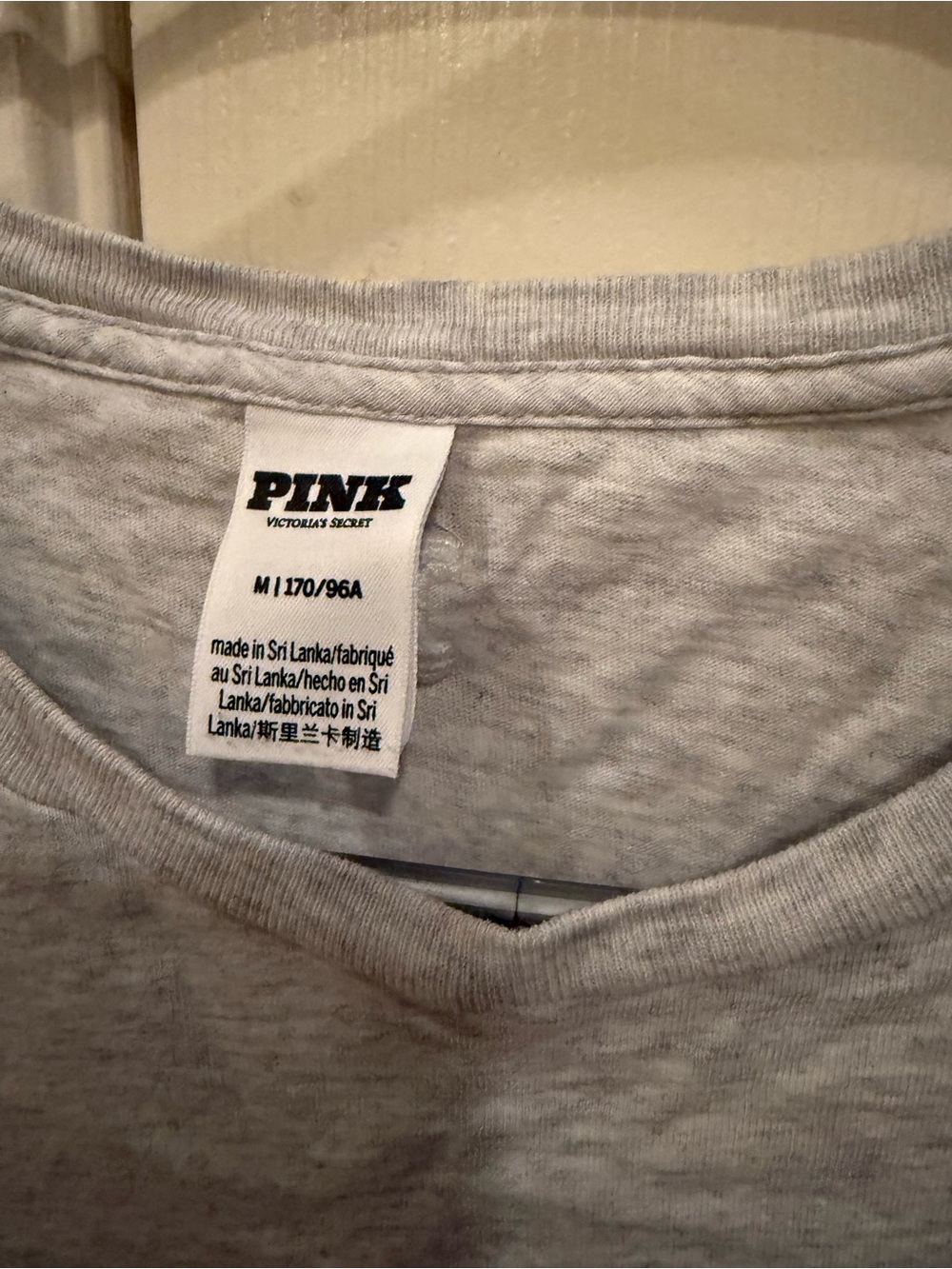 PINK Victoria's Secret Heather Gray Short Sleeve Tee